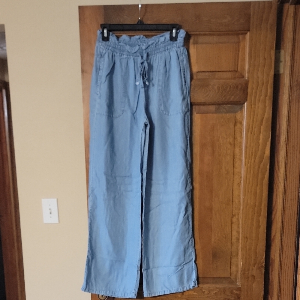 Light Blue Wide-Leg Pants